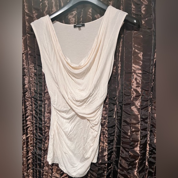 Express sleeveless top with cross cross cowl neck - Picture 1 of 3